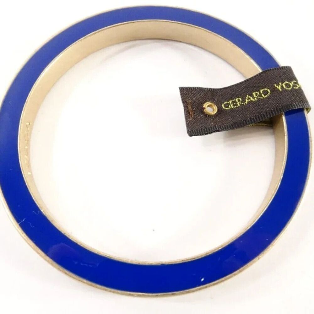 Gerard Yosca Women's Brass Enamel Double Sided Bangle Bracelet NWOT 150
